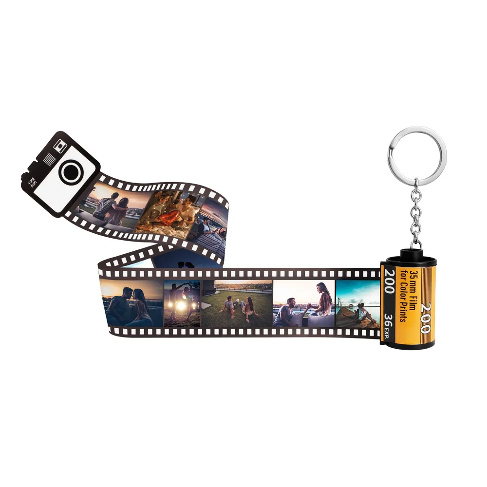 Custom Personalized Photo Keychains Camera Film Roll Keychain Camera Roll Keychain With 10 Photos
