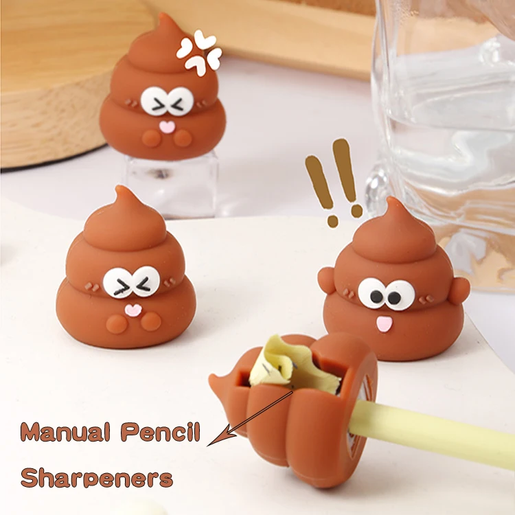 Wholesale Cute Poop Pencil Sharpener Kawaii 1 Hole Pencil Sharpener School Supplies Stationery Student Price For Kids Gift