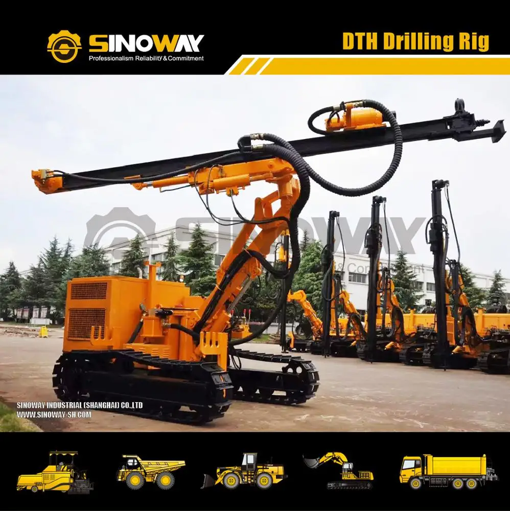 Factory supply Crawler drilling rig hydraulic rock DTH hammer drill rig machine for sale