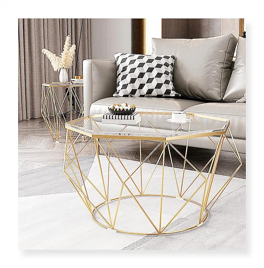 Дизайнерская современная мебель для гостиной, роскошный стеклянный журнальный столик