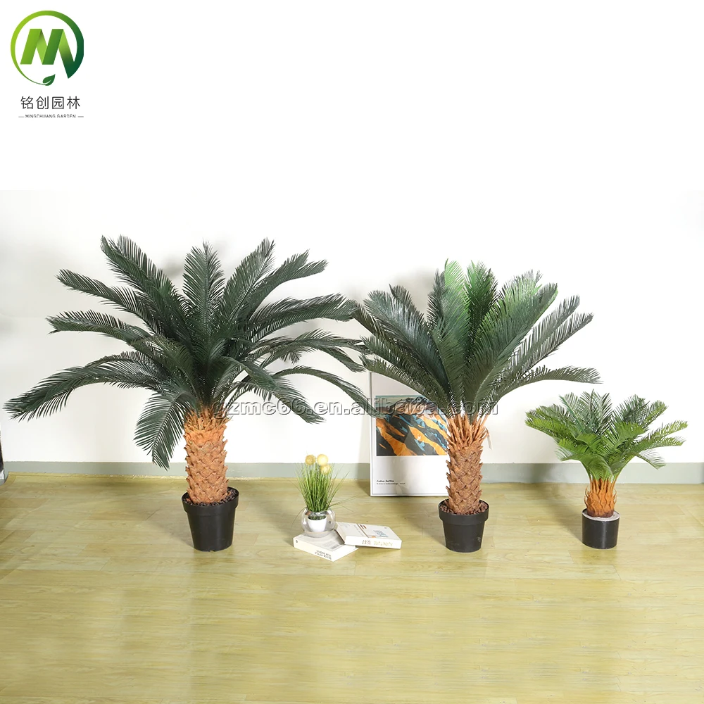New Style Artificial Bonsai Stand Plants Green Plants Artificial Cycas Revoluta Tree Indoor and Outdoor Decor Artificial Plants