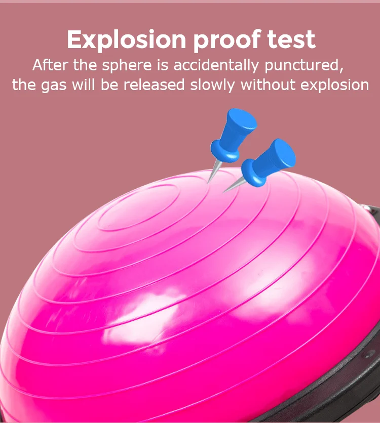 High Quality wave speed ball thickened foot on explosion-proof semi-circle balance ball Yoga studio Pilates