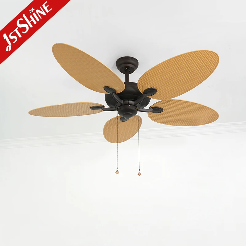 1stshine Ceiling Fan Pull Chain Control Traditional 5 Blades Ceiling Fan Without Light