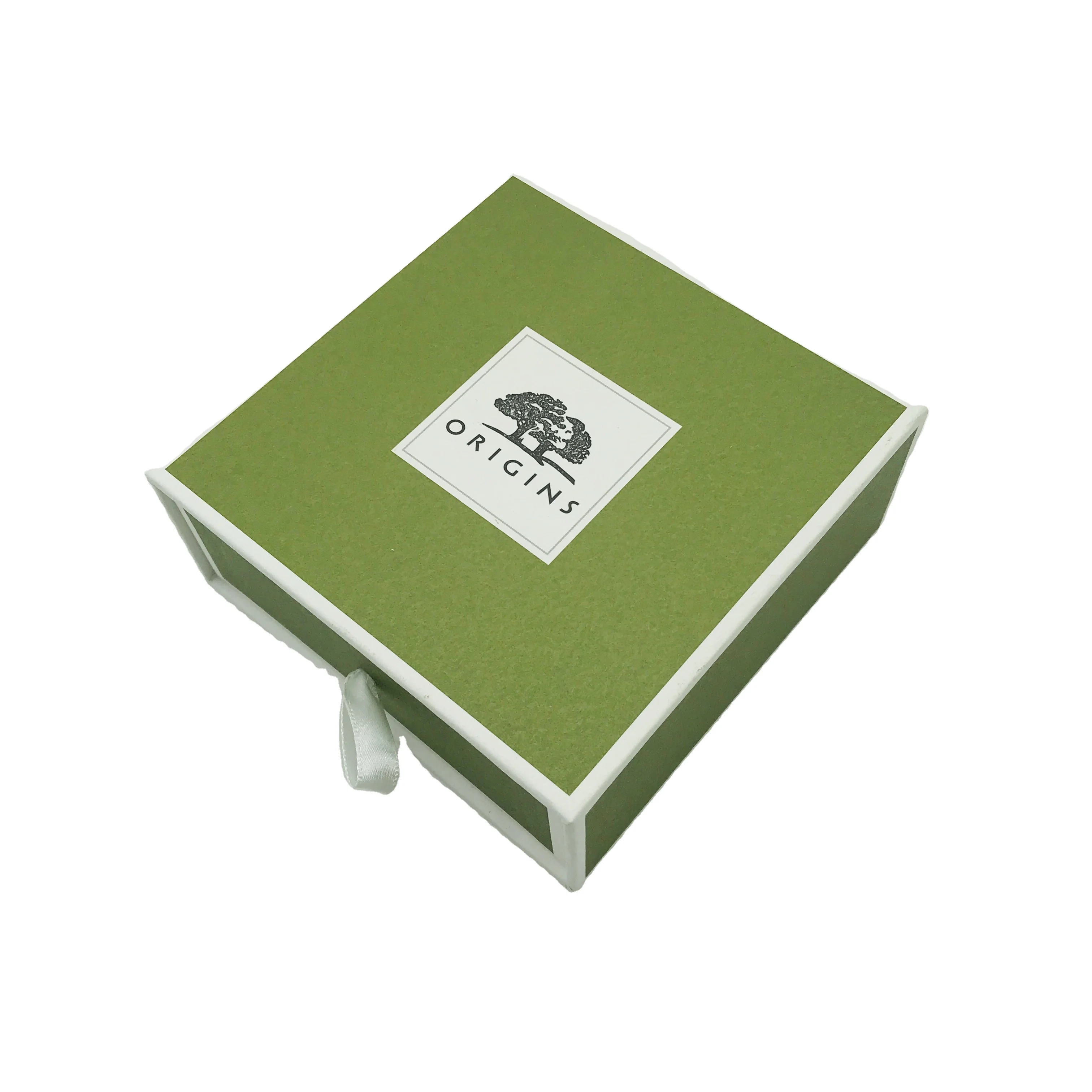 SM-LH028 custom cardboard box sliding drawer box with ribbon luxury cosmetic box