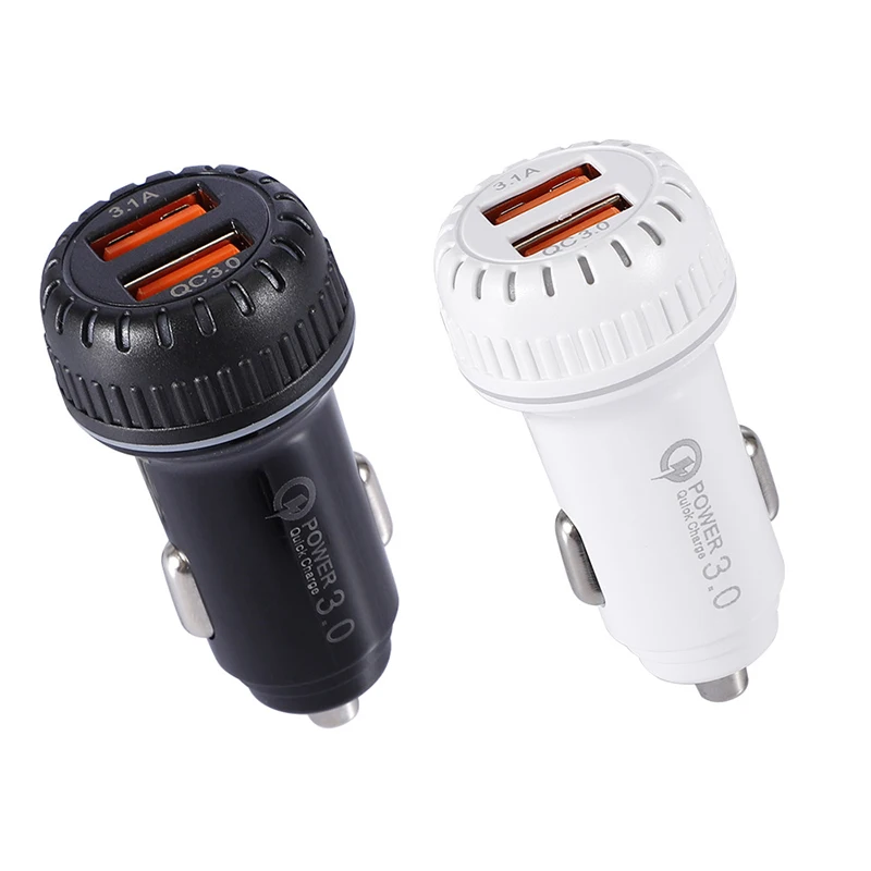 3.1A автомобильное зарядное устройство с двумя портами USB для быстрой зарядки QC телефон адаптер iPhone 11 Pro Max 6 7 8 плюс Xiaomi Redmi