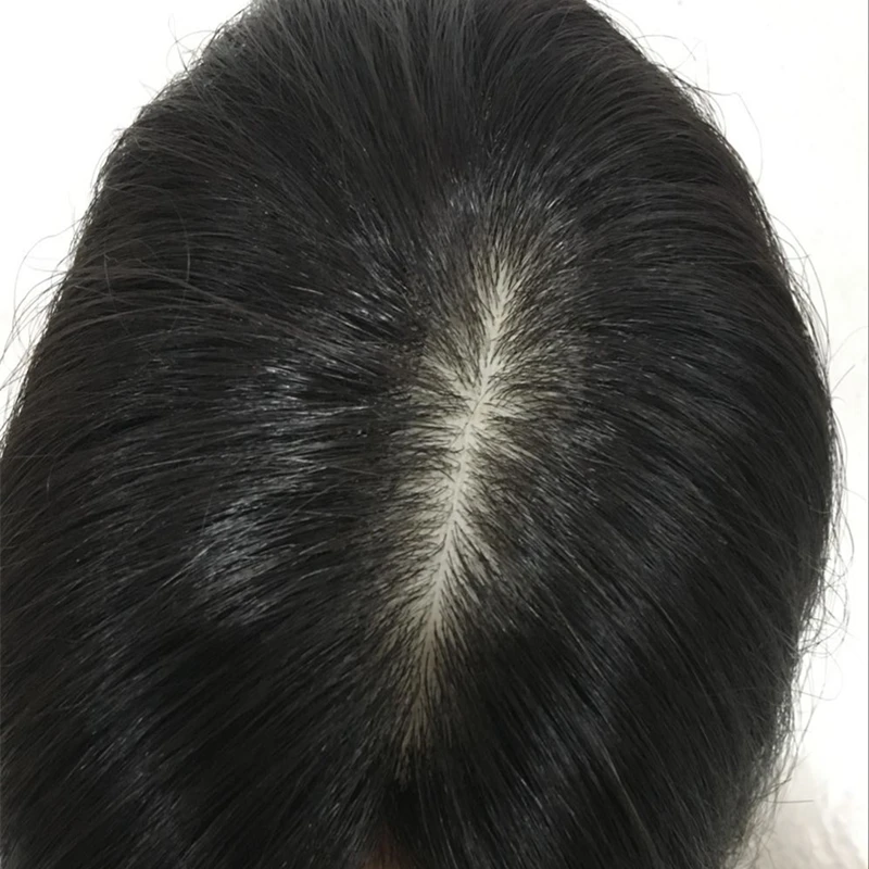 Wholesale Factory Human Hair Toupee For Women Virgin European Human Hair Toppers Natural Color Silk Base Toupee