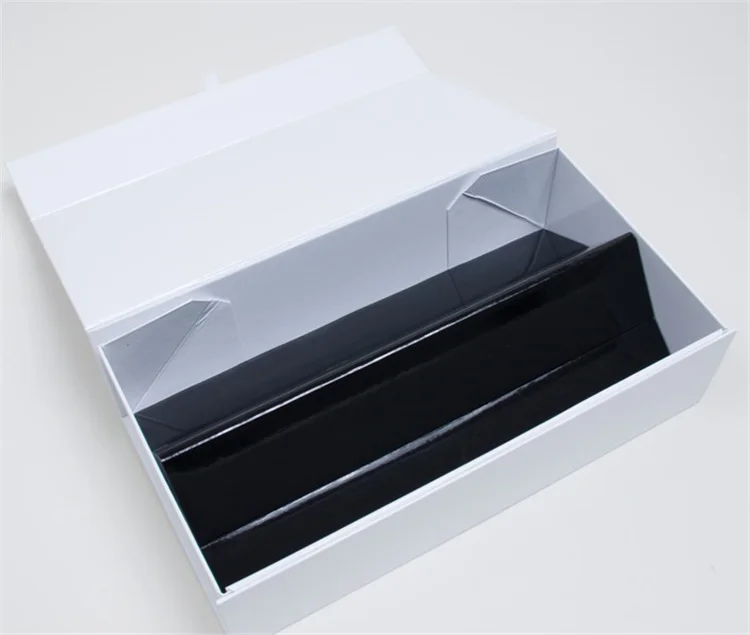 Reusable New Product Golden Supplier Magnetic Folding Wine Whisky Boxes Packaging With Partition For Two Bottles Box Package OEM