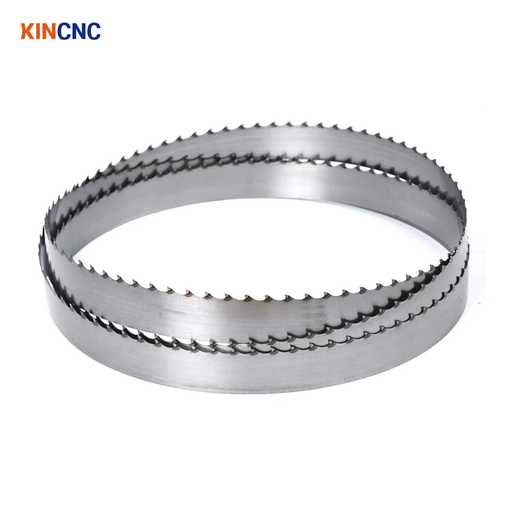 KINCNC wood band saw blade diamond bi metal band saw blades 34x1.1mm bimetal cnc band saw blade