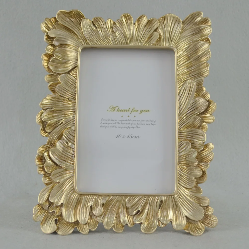 Decorative Polyresin Palm Leaf 4 inch Photo Holding Frame
