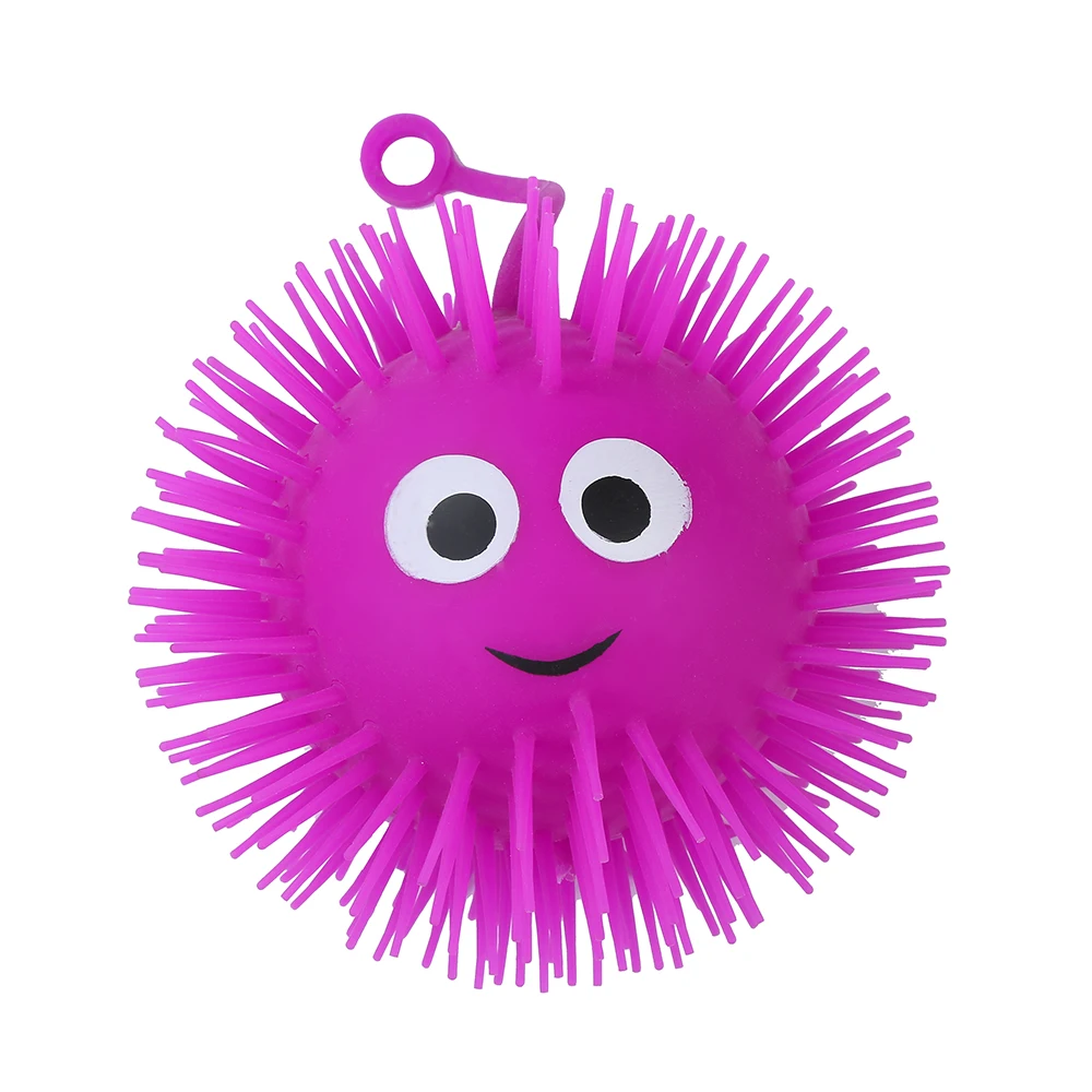 Toy Balls Colorful Stress Glowing Light Up Puffer Ball Smile Face Glowing Light Up Toy Balls