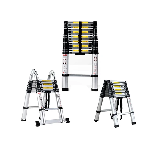 Thickened aluminum alloy pull ladder outdoor portable foldable telescopic ladder