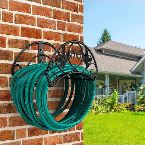 Garden Supplies Rewinder Filtration Bathroom Water Aquarium Acrylic Antique Decorative Cast Iron Hose Holder for Lawn & Yard