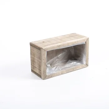 
Good quality factory directly Square Pine Wood Flowerpot 