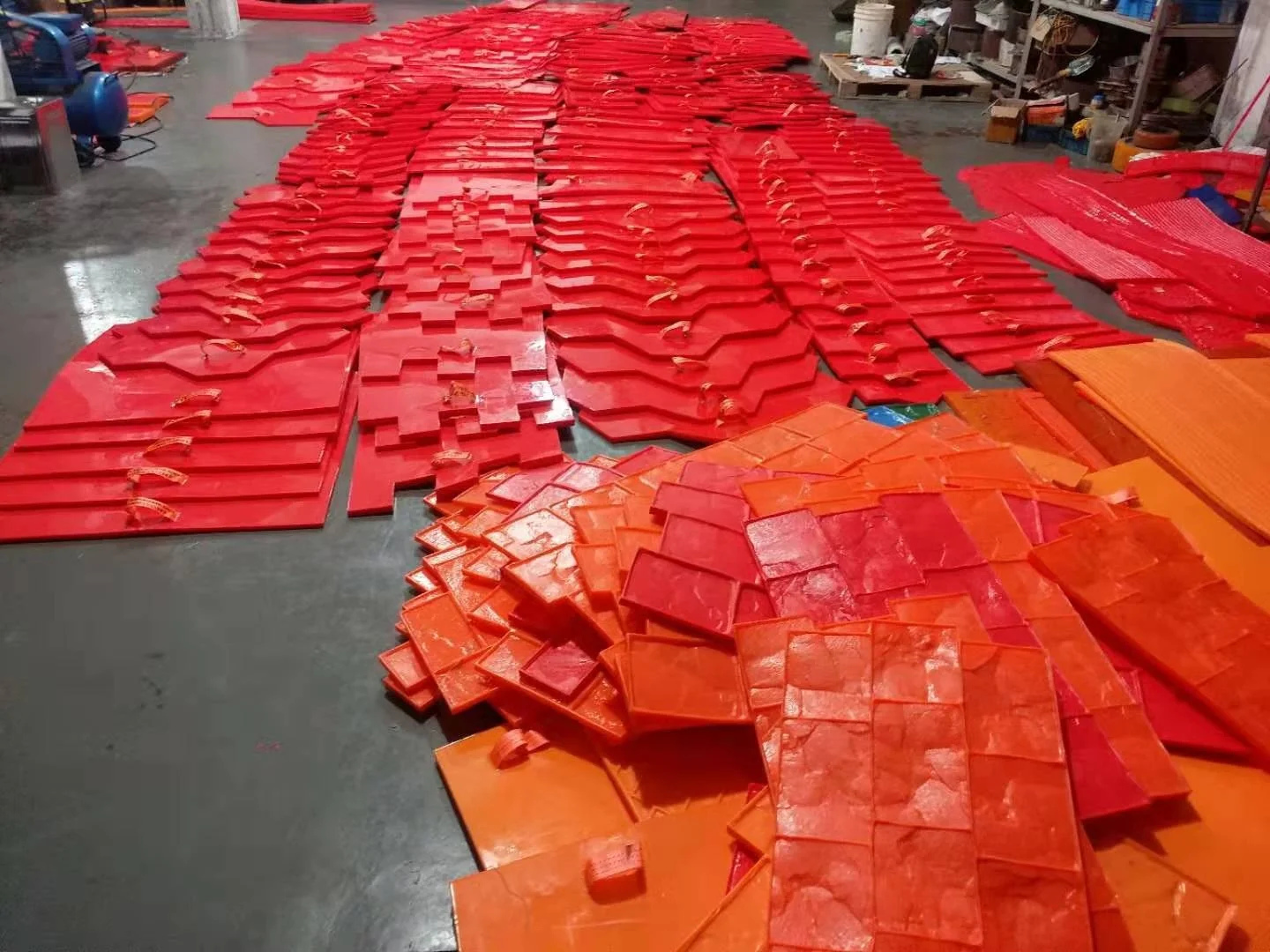 Polyurethane concrete imprinted stamped mat