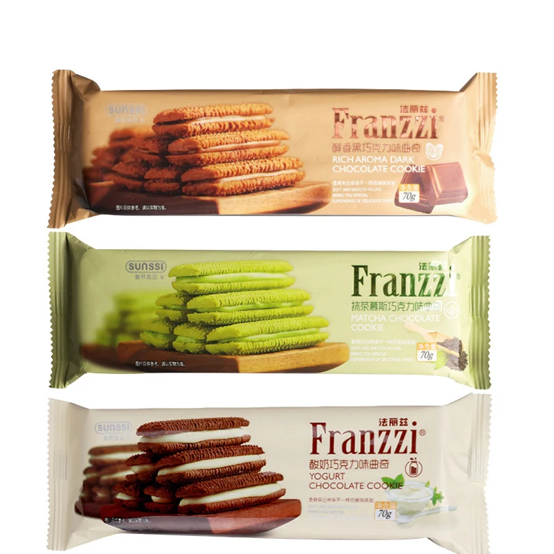 Chinese Snack Frannzzi Cookies Various Flavored Sandwich Falittz Cookies Biscuit