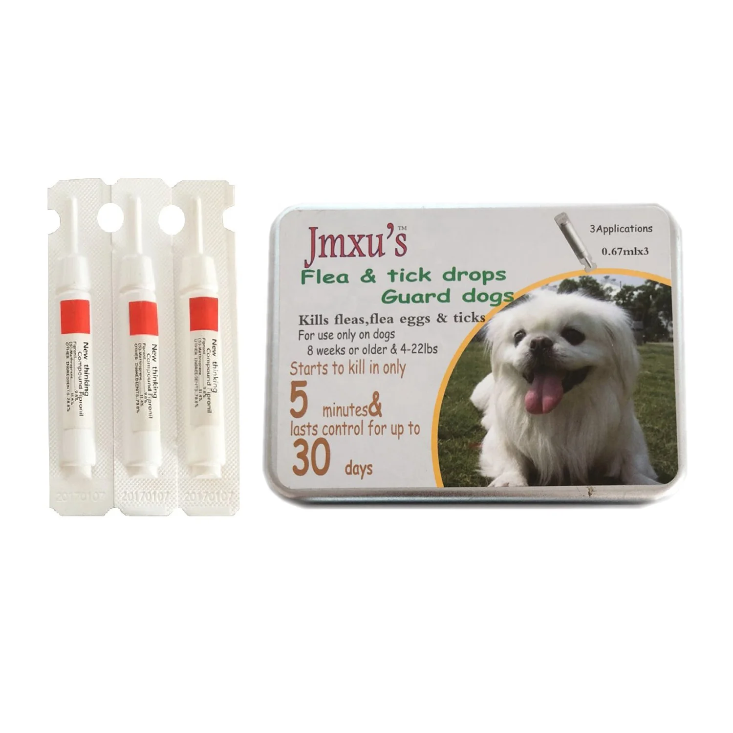 Фипронил Спот для небольших собак, лечение блох и клещей, 3 пипетки