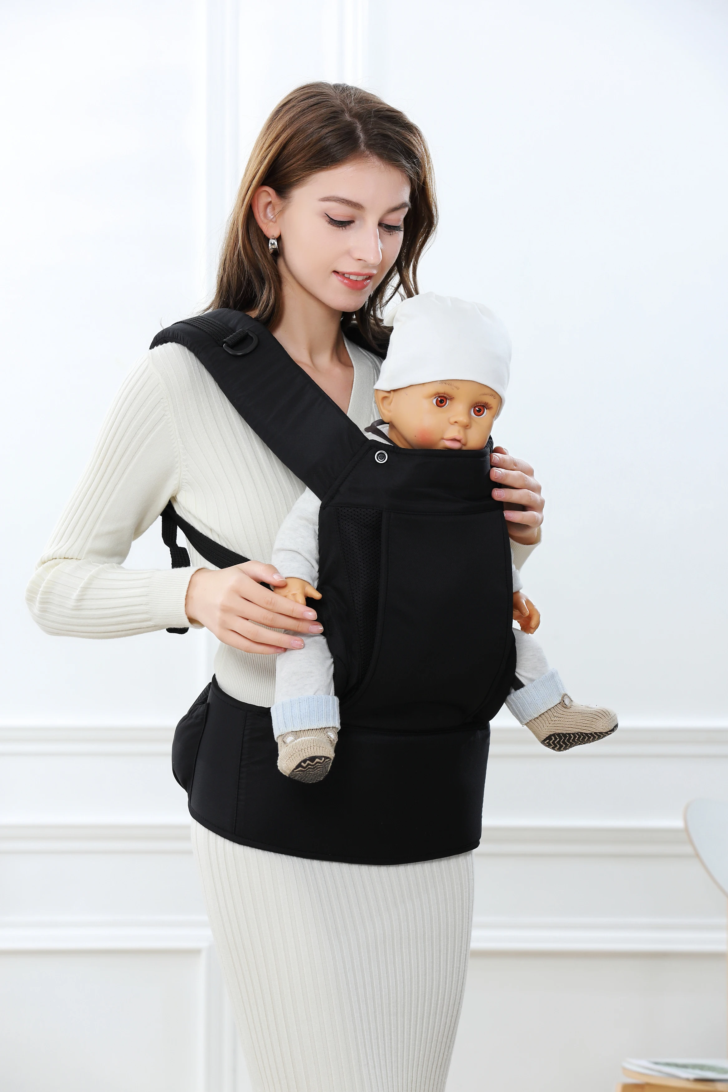Becute banthuk Mesh Baby Carrier Newborn to Toddler, Facing-in and Facing-Out Front and Back Holder Kangaroo Carrier for Infant