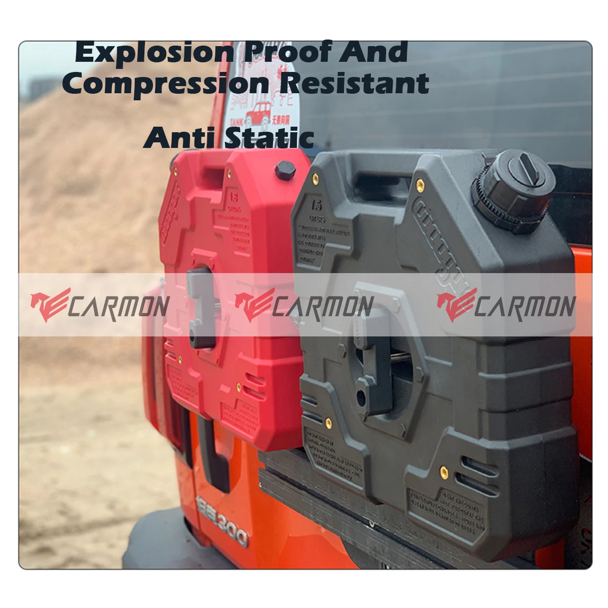 Square Portable Oil Tank Plastic Gasoline Petrol Container Explosion-proof Fuel Storage for Off Road Car