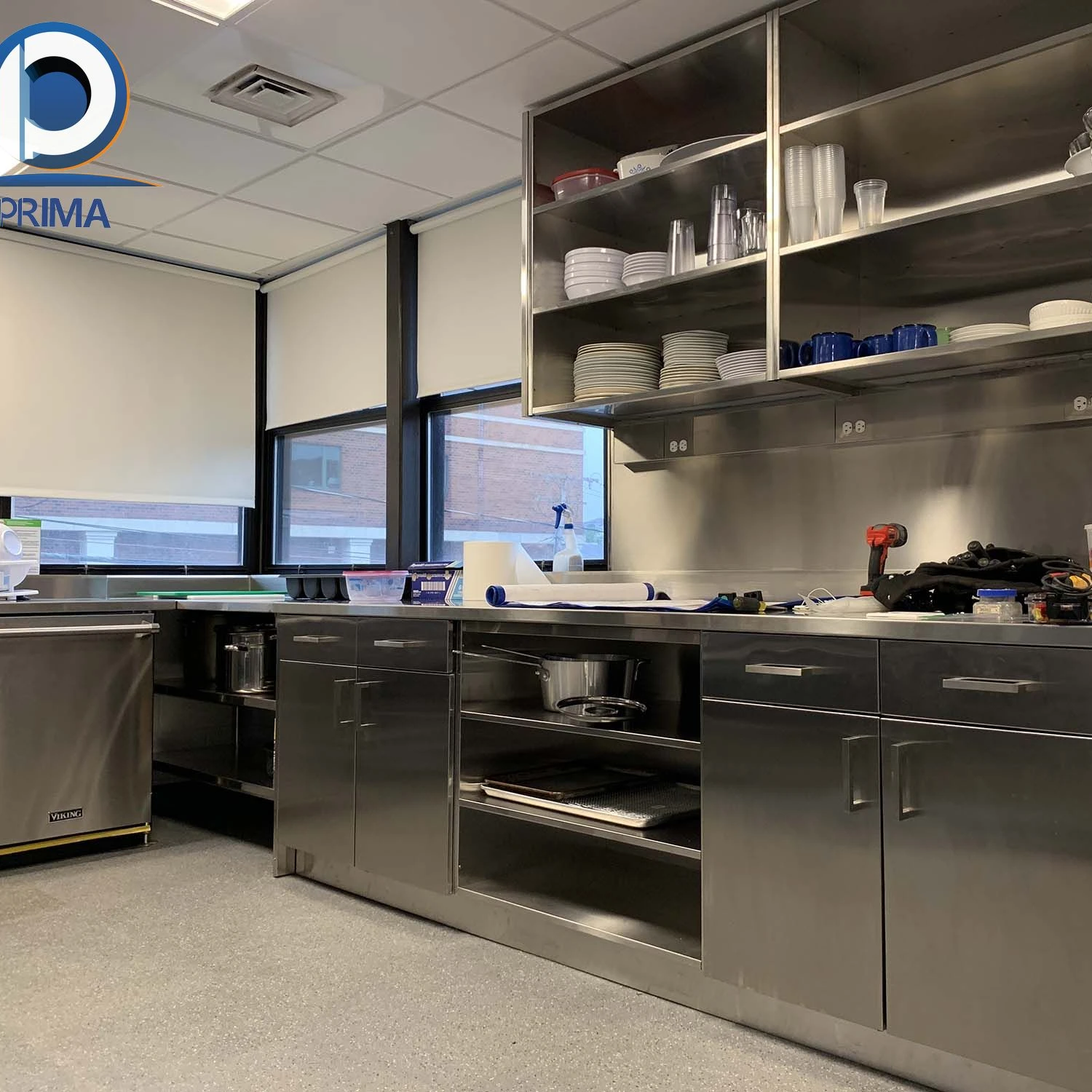 Optima Customized Luxury Outdoor Stainless Steel Kitchen Cabinets With Gas Stove and BBQ Grill