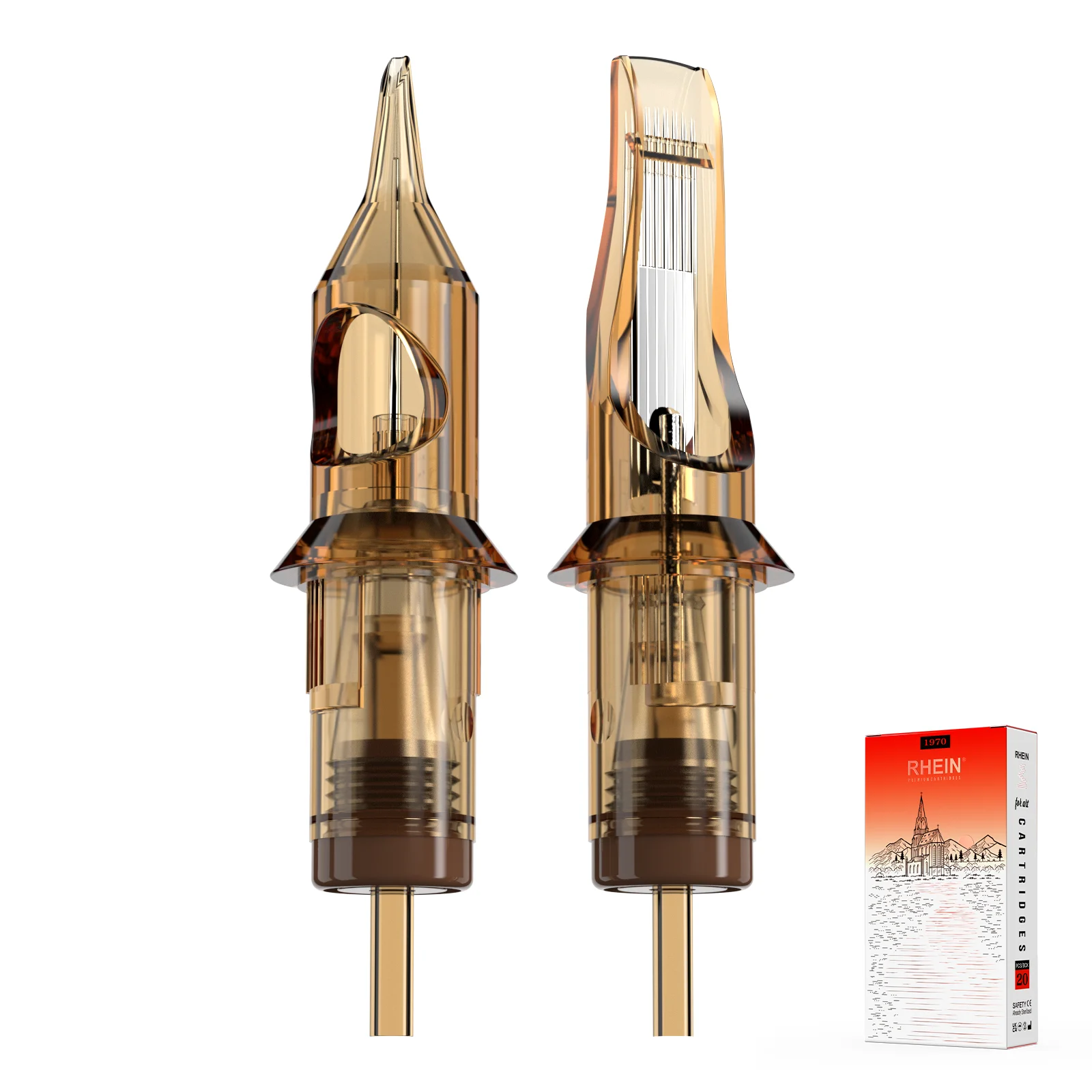 RHEIN 20 PCS/BOX Tattoo Needles High Quality Silicone Membrane Cartridge Needles Tattoo Stainless Steel Cartridge Tattoo Needles