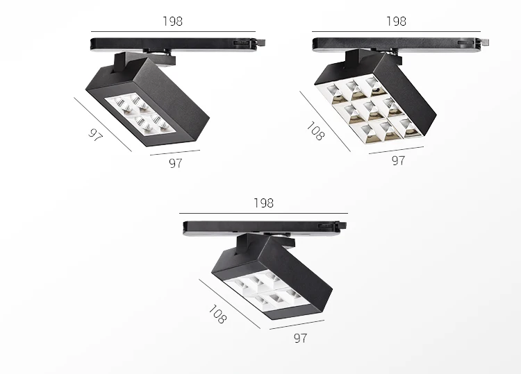 Focus light track rail Spotlights Cob 20w 30w Led Track lighting