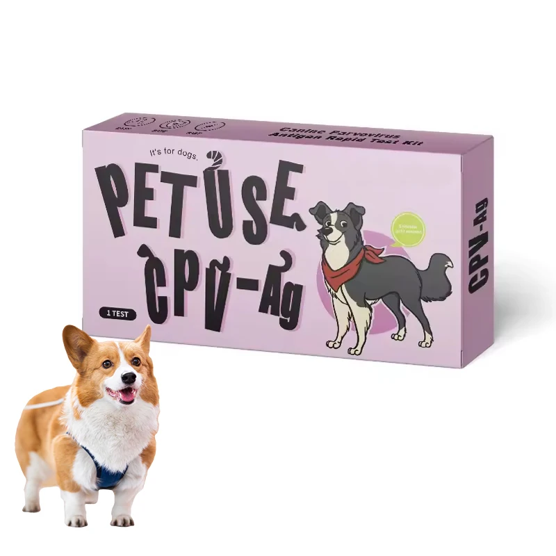 Hot Sale Veterinary Dog Canine Parvovirus CPV Colloidal Gold Antigen Rapid Test Kit