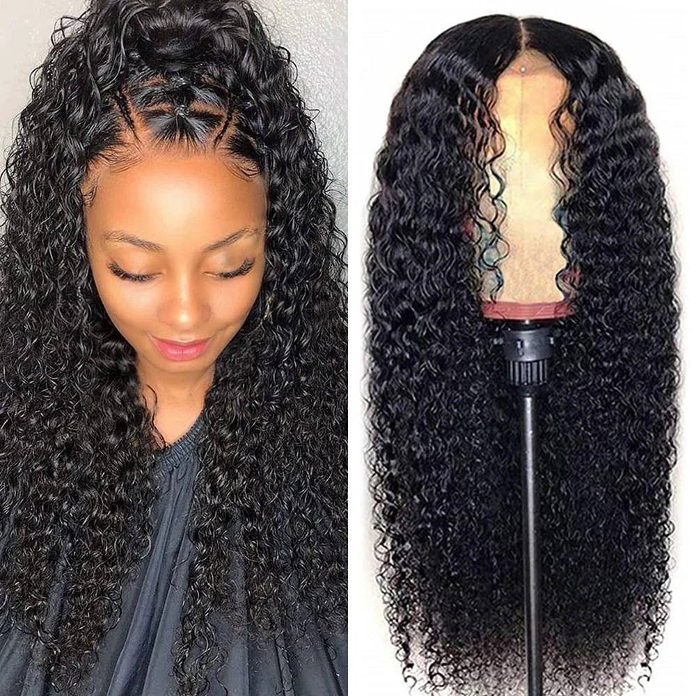 Cheap Raw Indian Virgin Kinky Curly Human Hair Hd Full Lace Frontal Wig Natural Human Hair Transparent Lace Front Wig