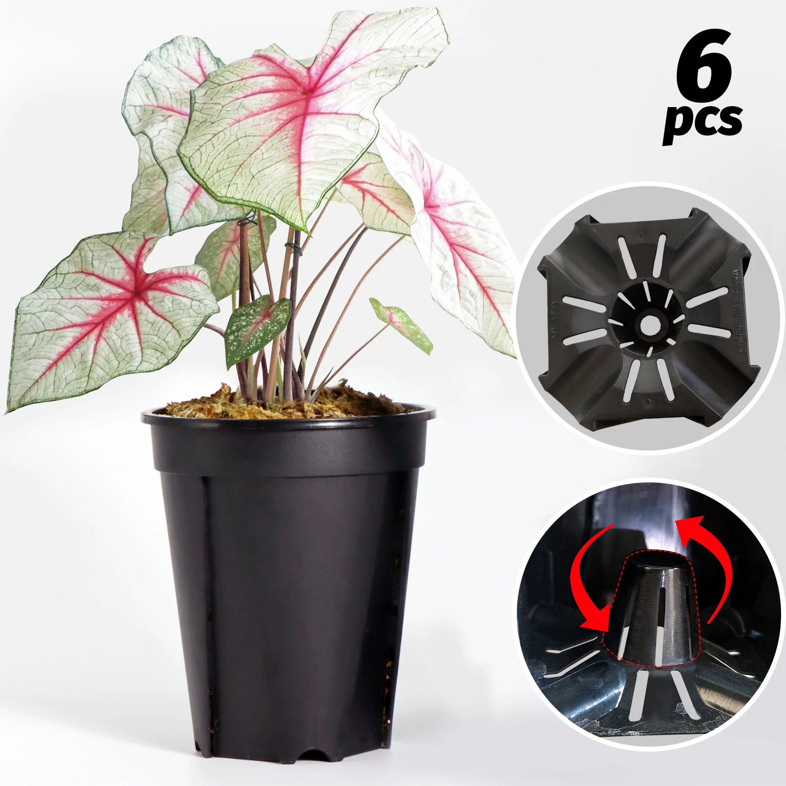 Plastic Transparent Flower Pots Orchids Grow Breathable Root Control Special Plant Pots Side Hole