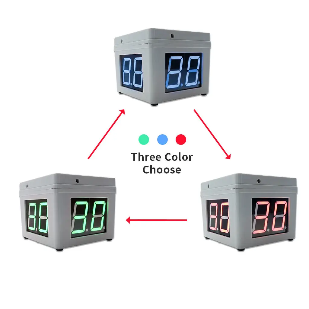 YIZHI China Manufacturer 2 Digits 1.8 Inch AC Power AA Battery Powered 4 Sides Black Chess Poker Countdown Timer