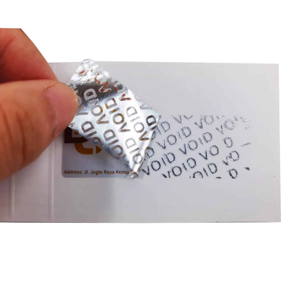 High Quality Wholesale Custom Cheap Printing Serialized Warranty Void If Removed Label Secure Transparent Sticker