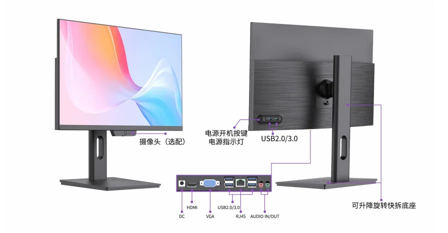Factory Desktop Office Gaming Monitor Indoor Outdoor Horizontal Flat Monitor High Resolution