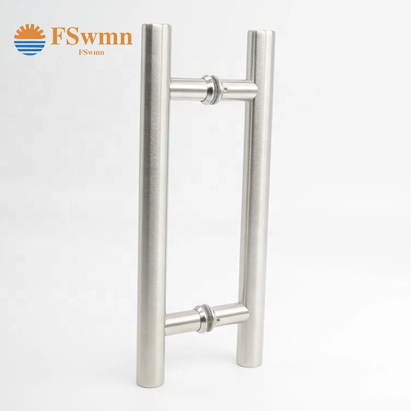American hot sale O-type high-end room stainless steel 304 H-type sliding  shower screen glass door handle