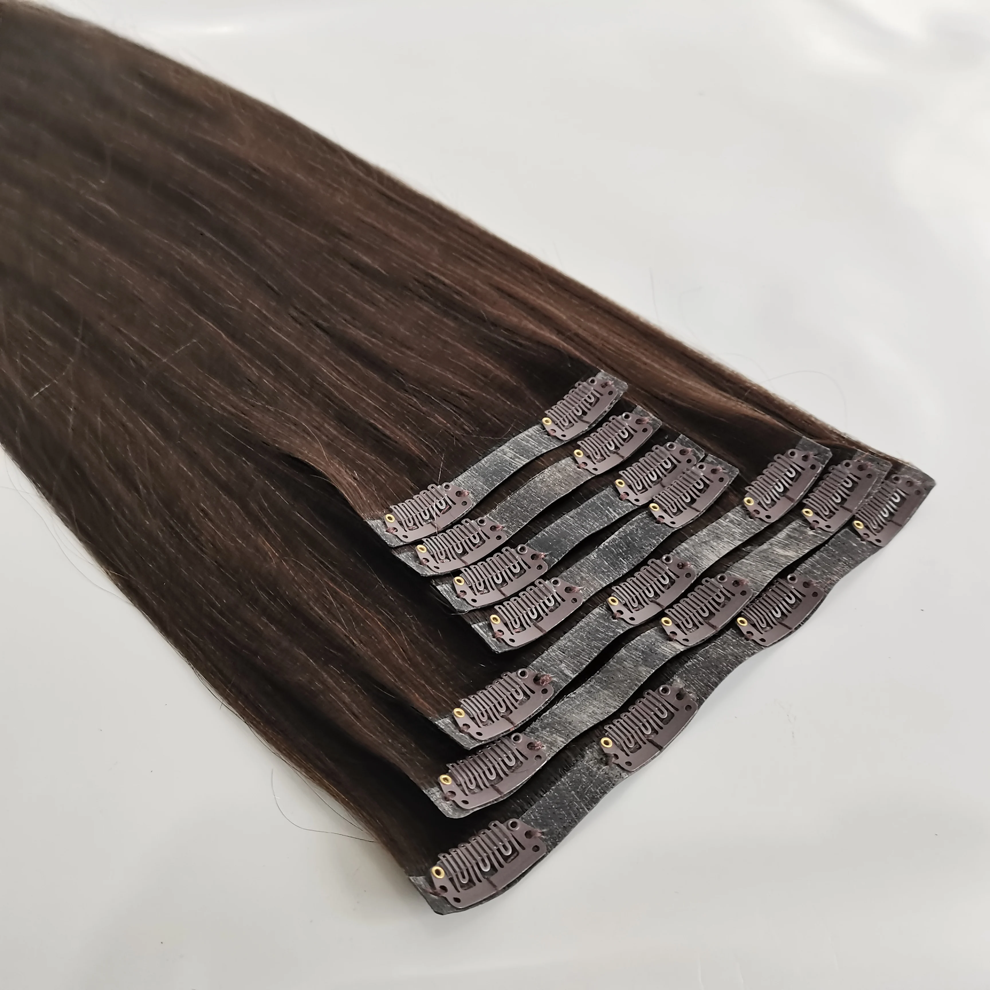 100% Human Hair Extension Clip In Remy Seamless Hair Clip Ins Extensions Wholesale Clip In Hair Extension