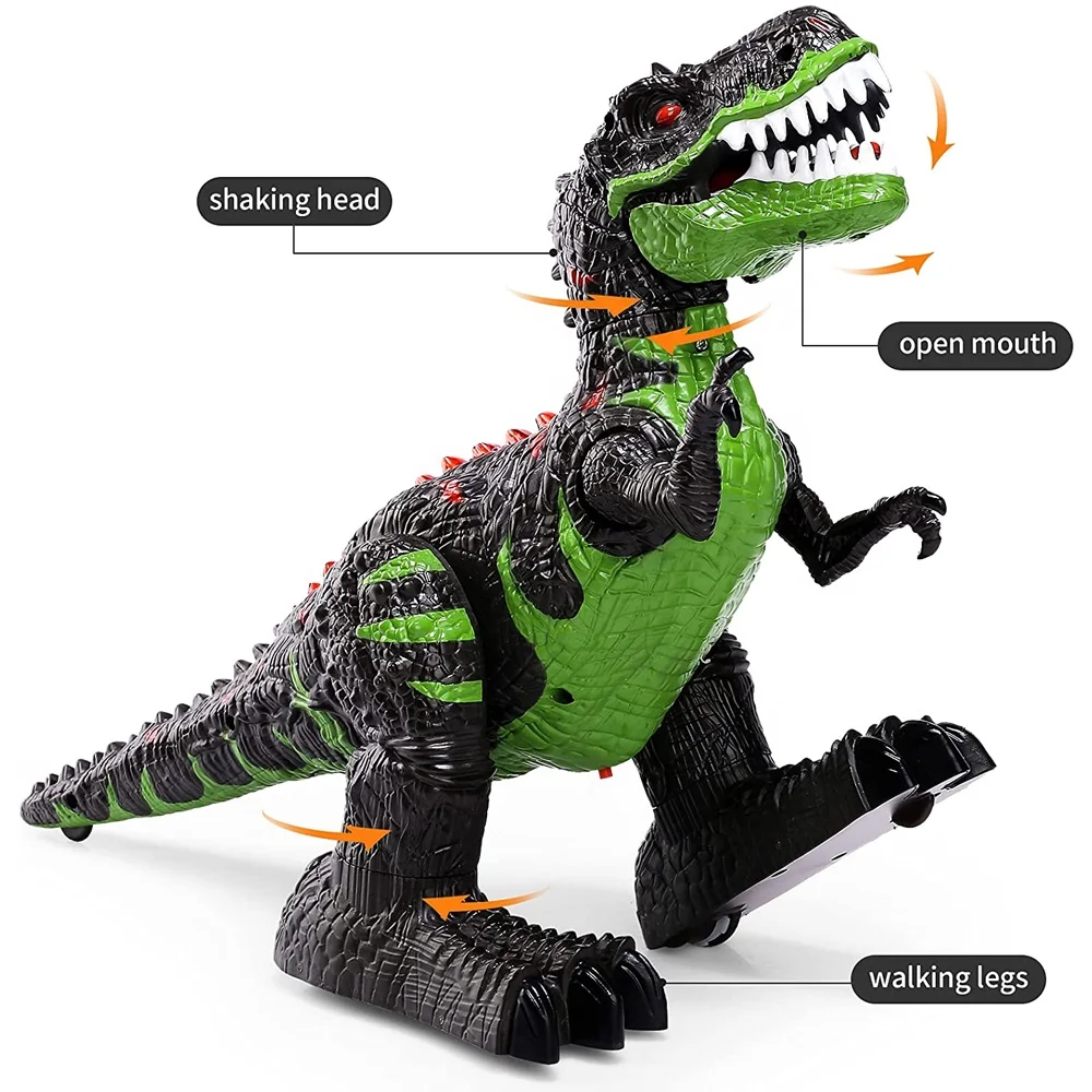 8 channels electric rc T-Rex toy remote control dinosaur simulation walking rotation dino tyrannosaurus toy with light and sound