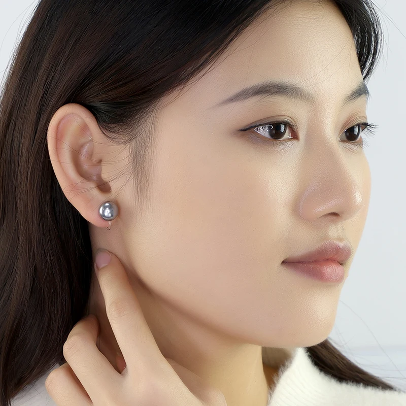 Elegant and minimalist style with imitation pearl resin ear clips charming pearls for jewelry making