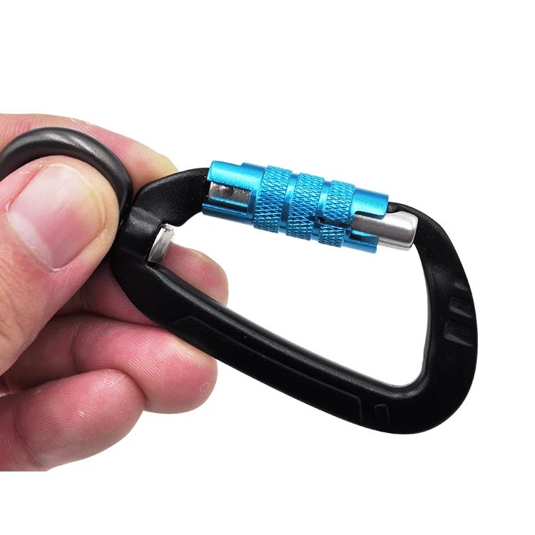
Ailot 4KN Aluminum Alloy Round Twist Gate Locking Snap Hook Dog Leash Swivel Carabiner 