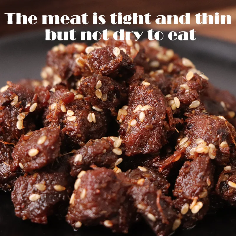 500g Wholesale High Protein Jerky Original Nutritious Beef Meat Food Snack Supplement for Working Gatherings Travelling