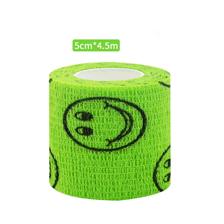 High Elastic Self Adhesive Cute Printed Non-Woven  Bandage Pet Vet Wrap wholesale Cohesive Bandage For Cat Dog