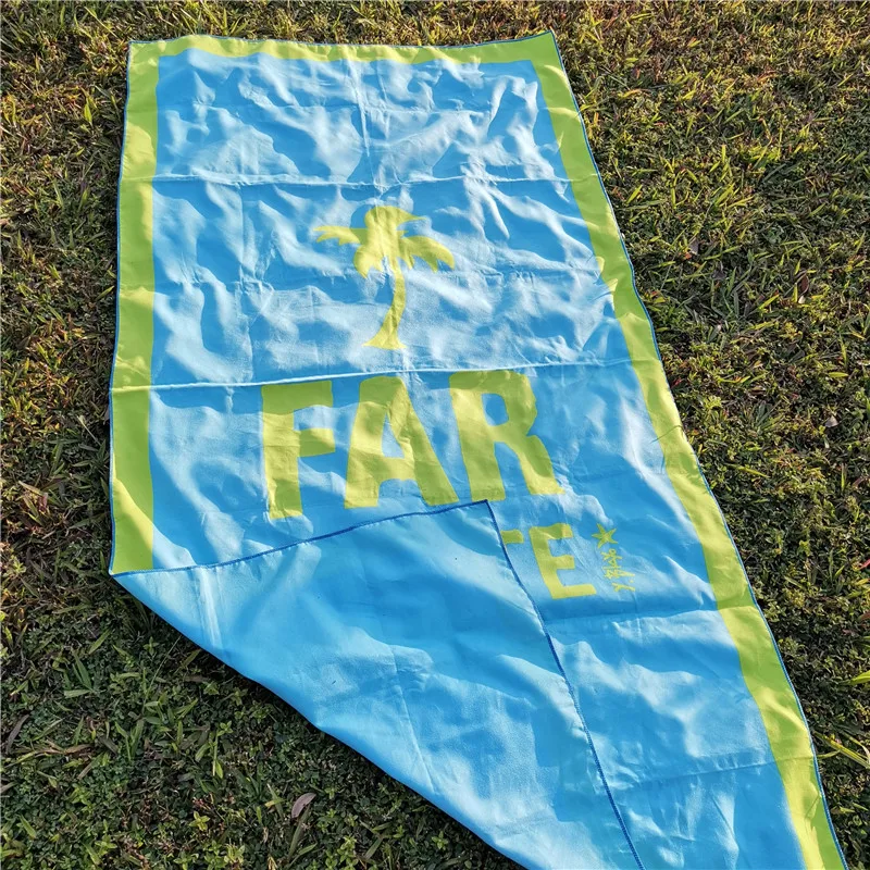 
Recycled Microfiber Towel RPET Beach Towel Custom LOGO Printing Bath Towel 