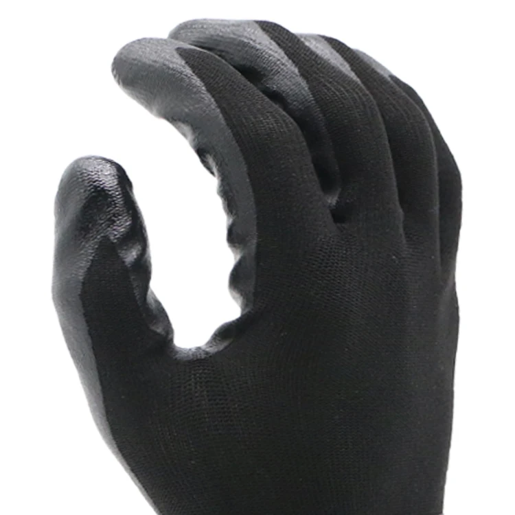 ENTE SAFETY High Quality Nitrile Smooth Coated Safety Work Gloves Cheap Price Gardening Protective Gloves with Nylon Liner