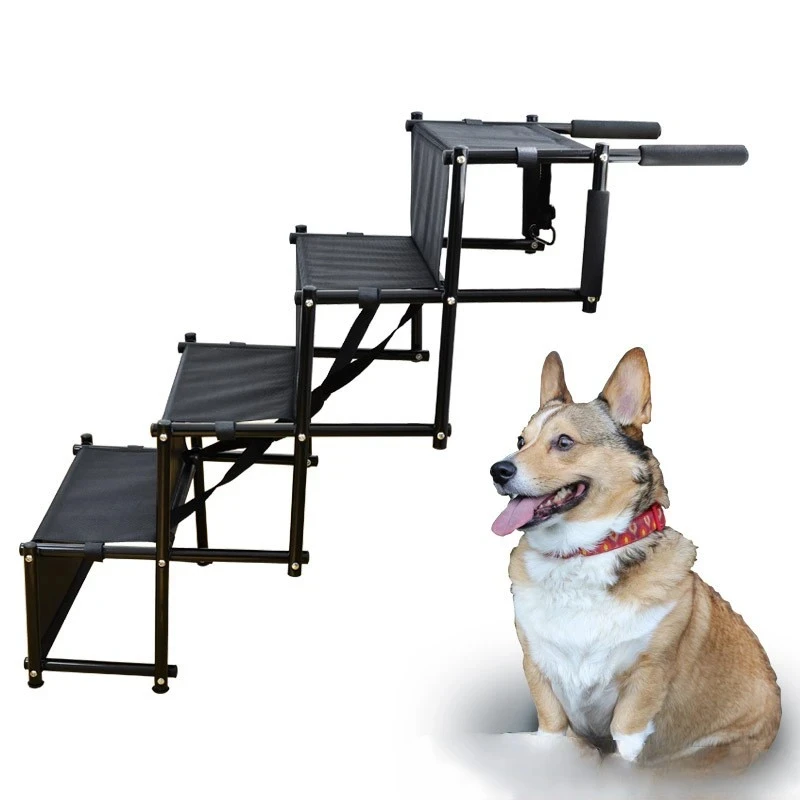 Outdoor Plastic Car Dog Ramp Pets Boarding Alighting Platform Ladder Dog Ramp Foldable For Car Trunk Pets Dog Stairs