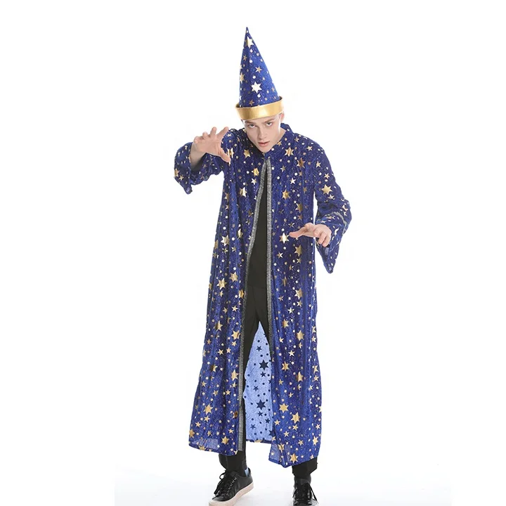 Blue Wizard Costume For Halloween Party
