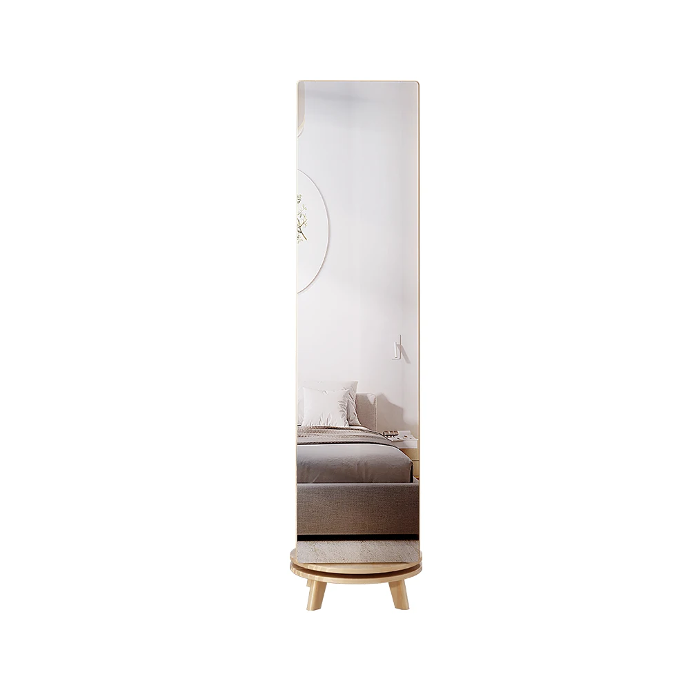 Dressing Mirror With Wood Edge Floor Mirror Full Length Full Body Length Dressing Mirror