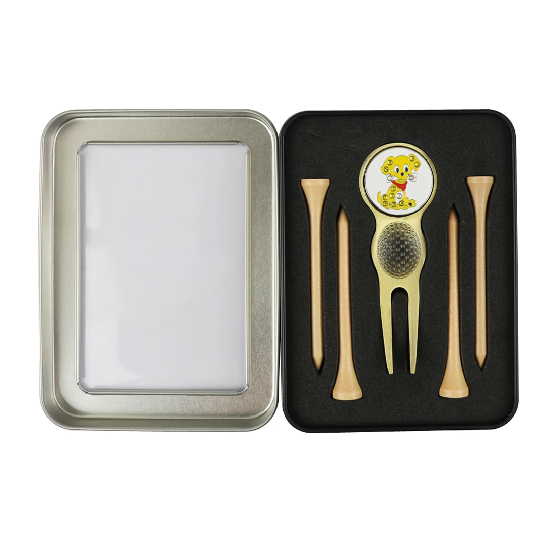 Factory Wholesale Custom Golf Accessories Series Golf Gift Set With Golf Tee Magnetic Divot Tool And Ball Marker