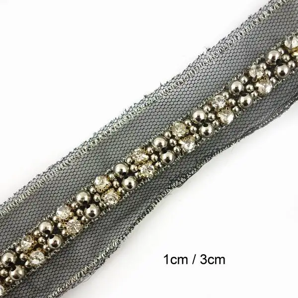 Классические сетчатые золотые бусины со стразами, отделка для одежды, аксессуары