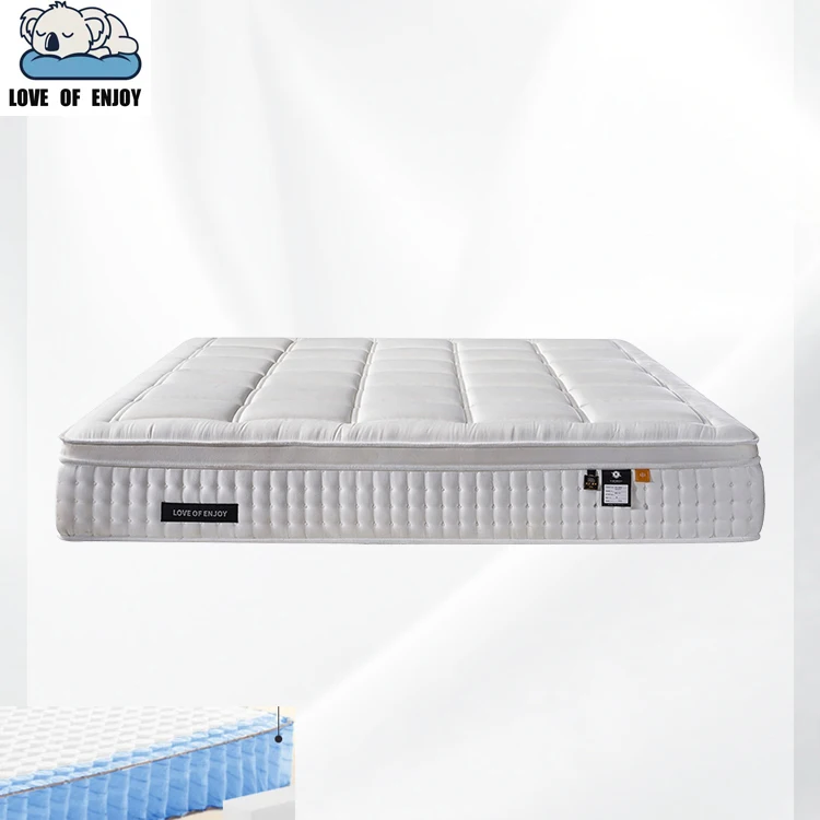 Oem Odm Five Star hotel German King or Queen Twin Size Bed Memory Foam 100% Latex Mattress In Korea In Wholesale Price