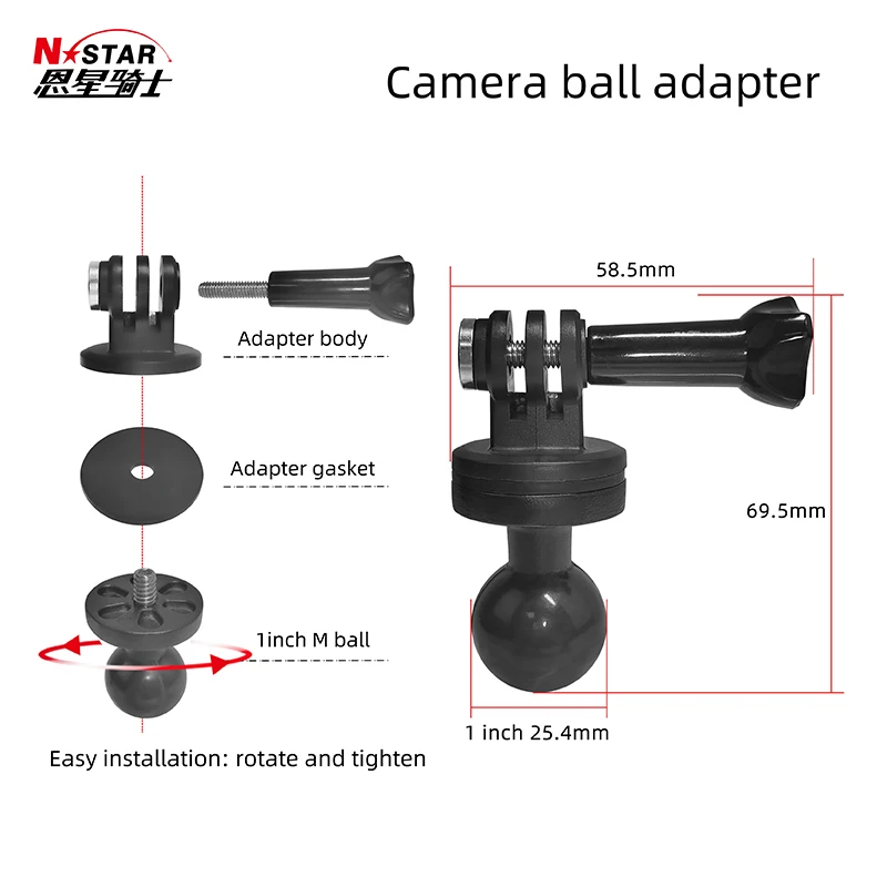 sports camera bracket can choose a variety of mounting methods Camera holder suitable for 360INSTAR/GOPRO sports camera