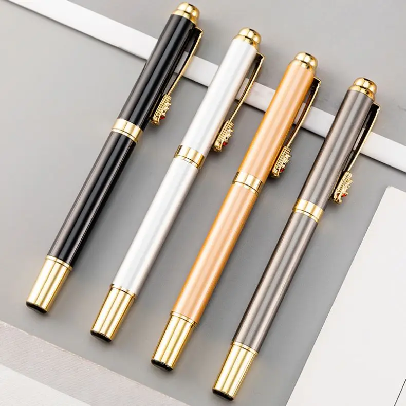 Business Metal Customizable Logo Metal Roller Ballpoint Pen For Luxury Gift Market