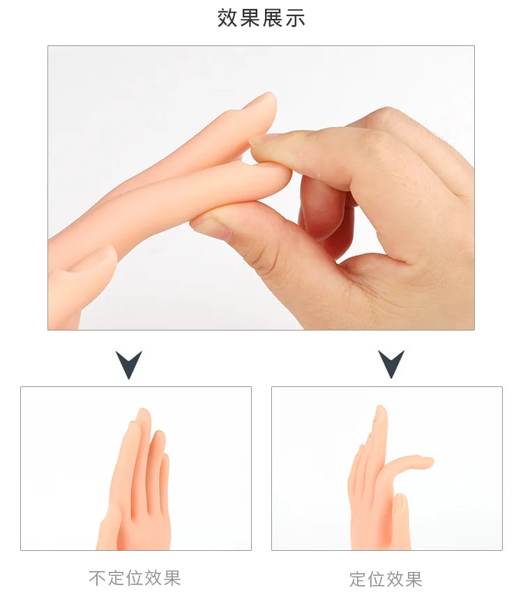 NO Adjustable Nail Art Practice Model Fake Hand For Training And Display