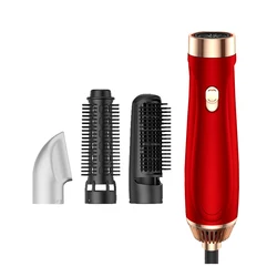 Best Selling 3 In 1 Styling Comb Rotate Hair Curling Iron 360 Degree Rotation Electric Straight Hair Dryer Brush